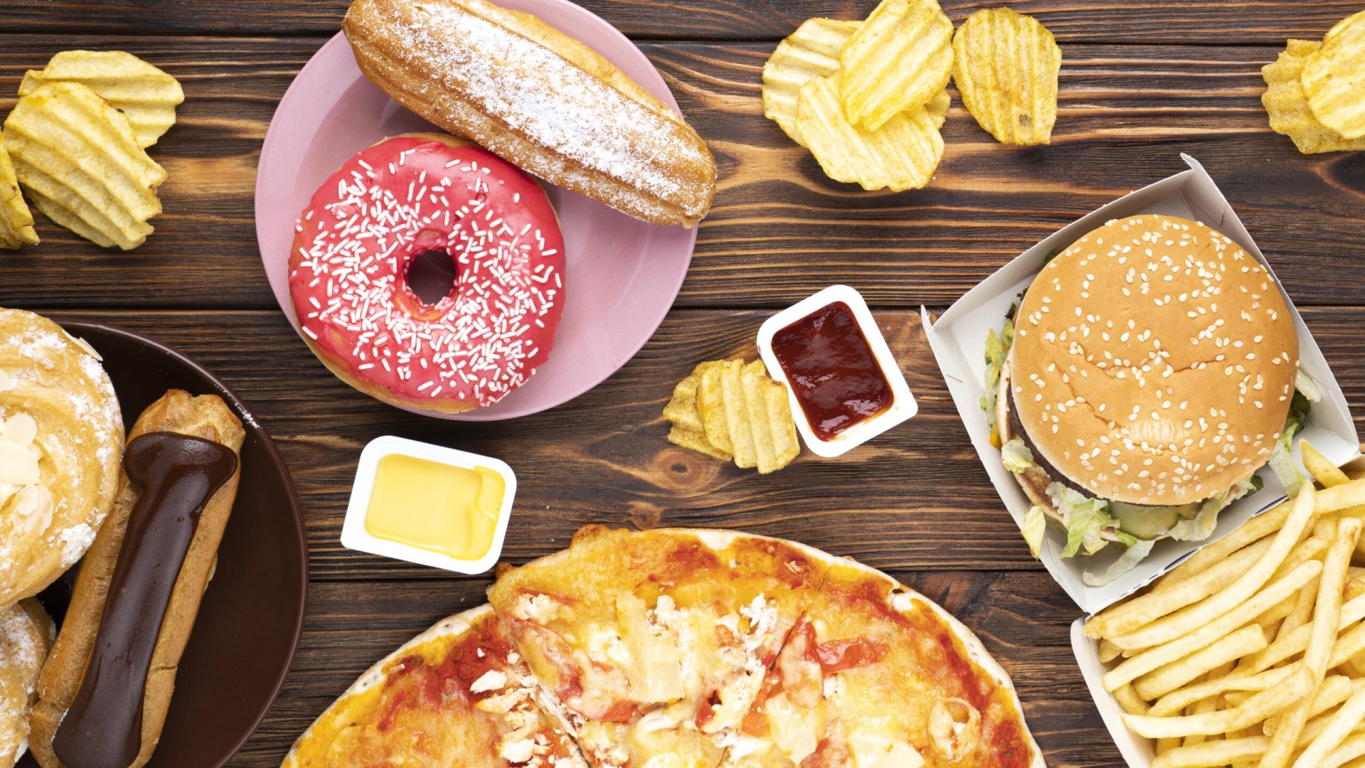 top-view-unhealthy-delicious-food